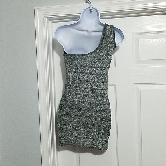 New Hera One Shoulder Silver Dress - Picture 2 of 2